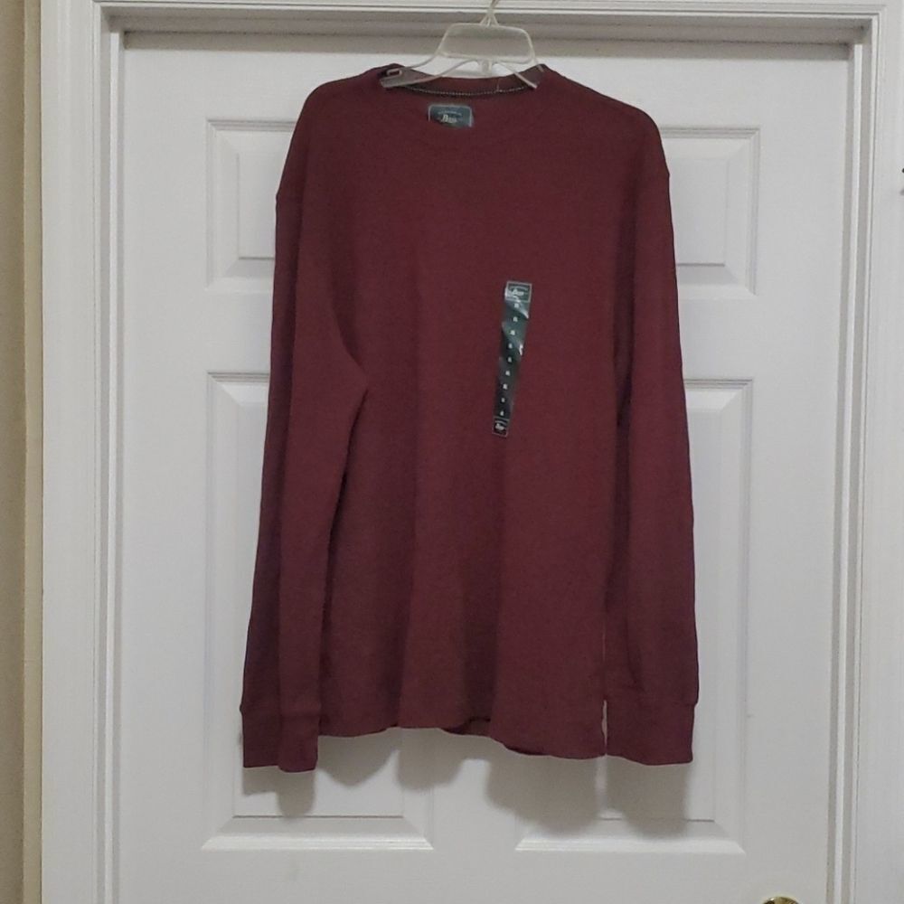 Bass Wine red waffle knit men XL sweatshirt